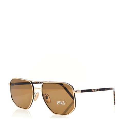 Prada Metal Pilot Sunglasses in Pale Gold – Mode Sportif